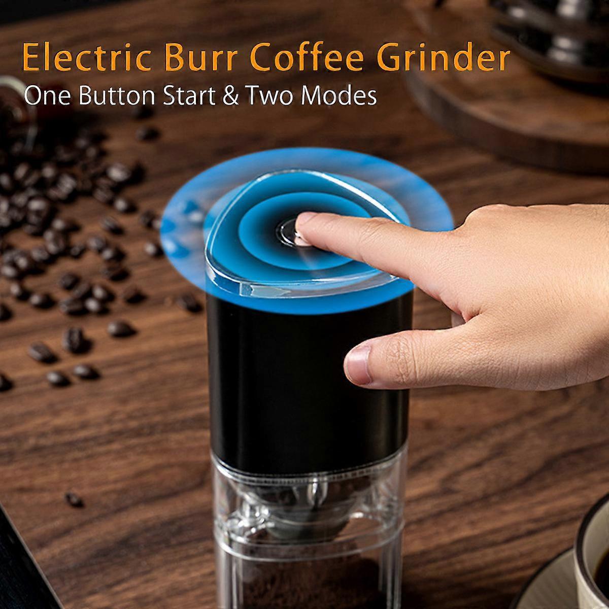 Electric Burr Coffee Grinder - Mini Cordless Coffee Bean Grinder for Home & Travel - Flavour Fushion Cooking Shop
