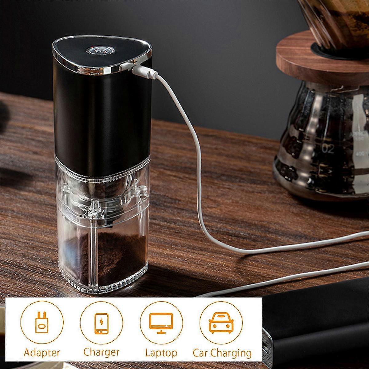 Electric Burr Coffee Grinder - Mini Cordless Coffee Bean Grinder for Home & Travel - Flavour Fushion Cooking Shop