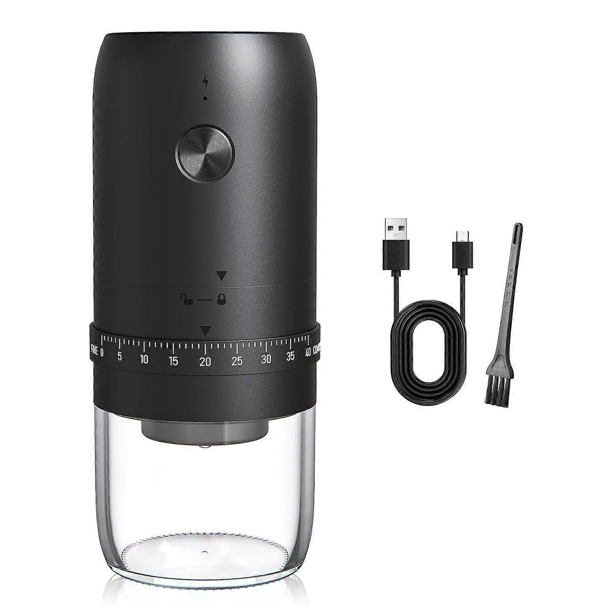 Electric Coffee Grinder - Rechargeable Coffee Mill, Compact Grinder for Office & Travel - Flavour Fushion Cooking Shop