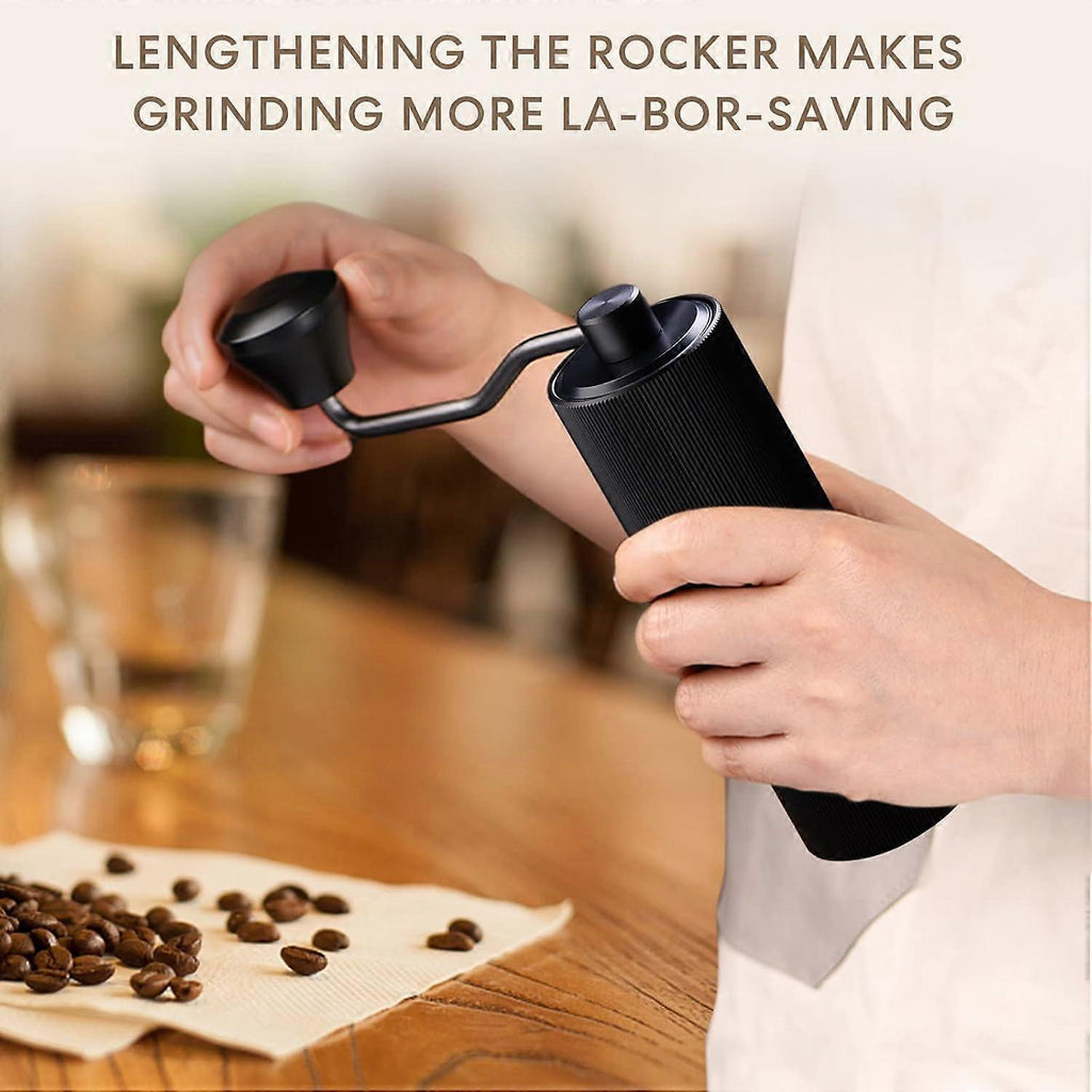 Manual Coffee Grinder - Adjustable Stainless Steel Hand Crank Coffee Mill, Portable