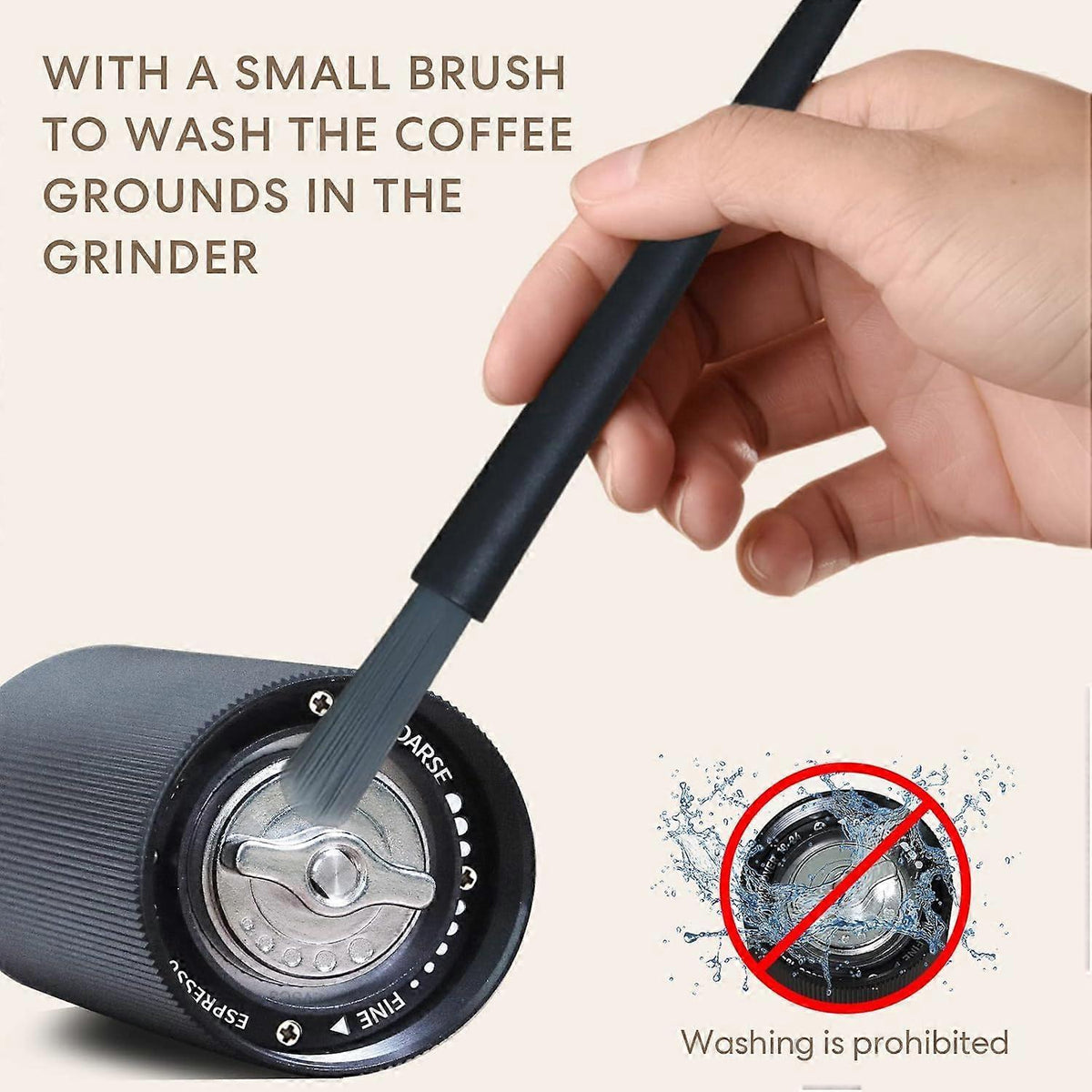 Manual Coffee Grinder - Adjustable Stainless Steel Hand Crank Coffee Mill, Portable - Flavour Fushion Cooking Shop