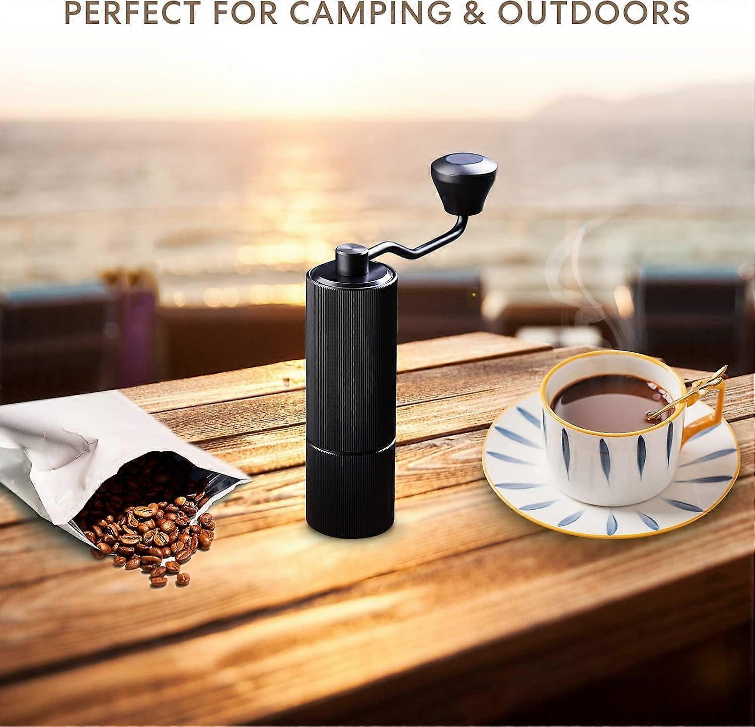 Manual Coffee Grinder - Adjustable Stainless Steel Hand Crank Coffee Mill, Portable - Flavour Fushion Cooking Shop