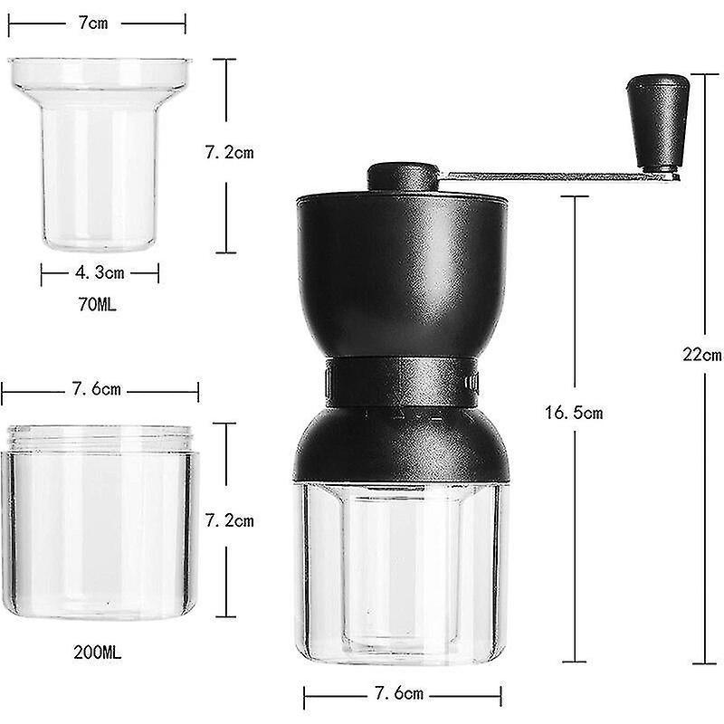 Manual Coffee Grinder - Adjustable Ceramic Burr Grinder for Drip & Espresso Coffee