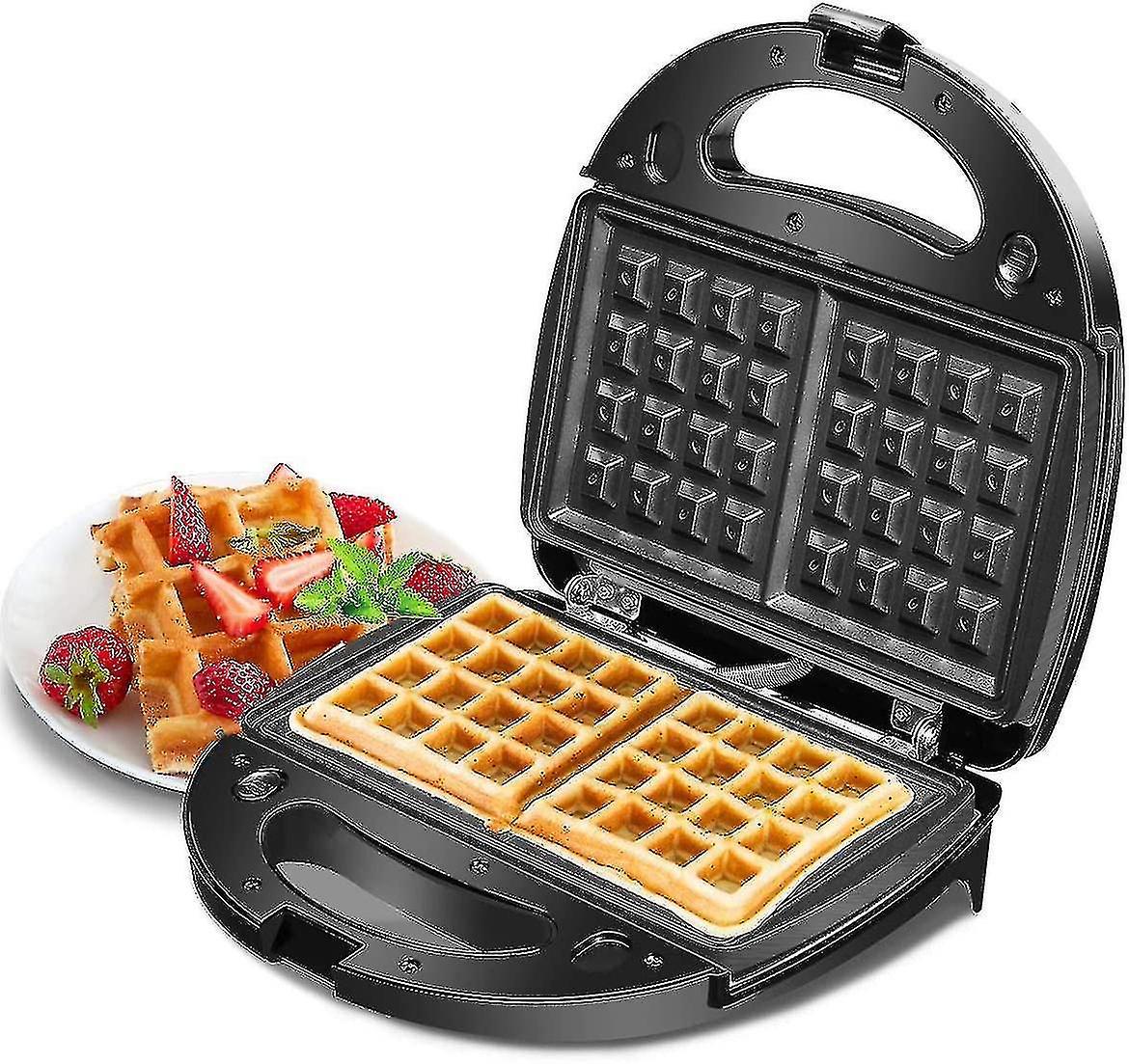 Waffle & Sandwich Maker - 2-in-1 Waffle Iron Panini Press Toaster Breakfast Machine - Flavour Fushion Cooking Shop