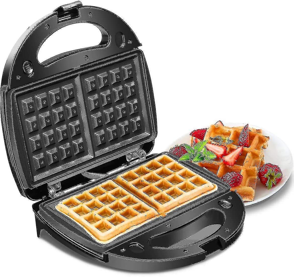 Waffle & Sandwich Maker - 2-in-1 Waffle Iron Panini Press Toaster Breakfast Machine - Flavour Fushion Cooking Shop