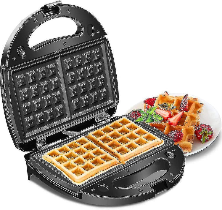 Waffle & Sandwich Maker - 2-in-1 Waffle Iron Panini Press Toaster Breakfast Machine - Flavour Fushion Cooking Shop