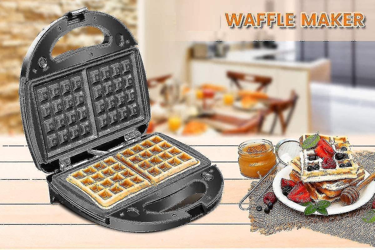Waffle & Sandwich Maker - 2-in-1 Waffle Iron Panini Press Toaster Breakfast Machine - Flavour Fushion Cooking Shop