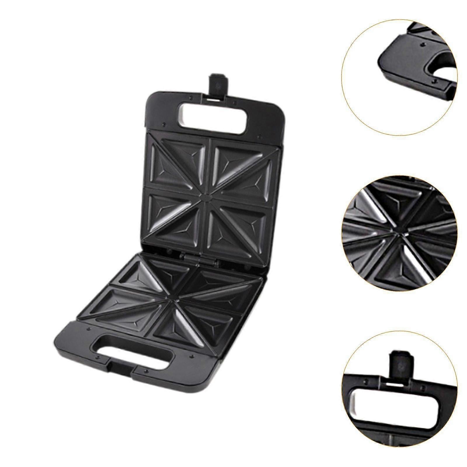 Triangle Waffle Maker with Handle - Portable Nonstick Waffle Iron for Home & Restaurant