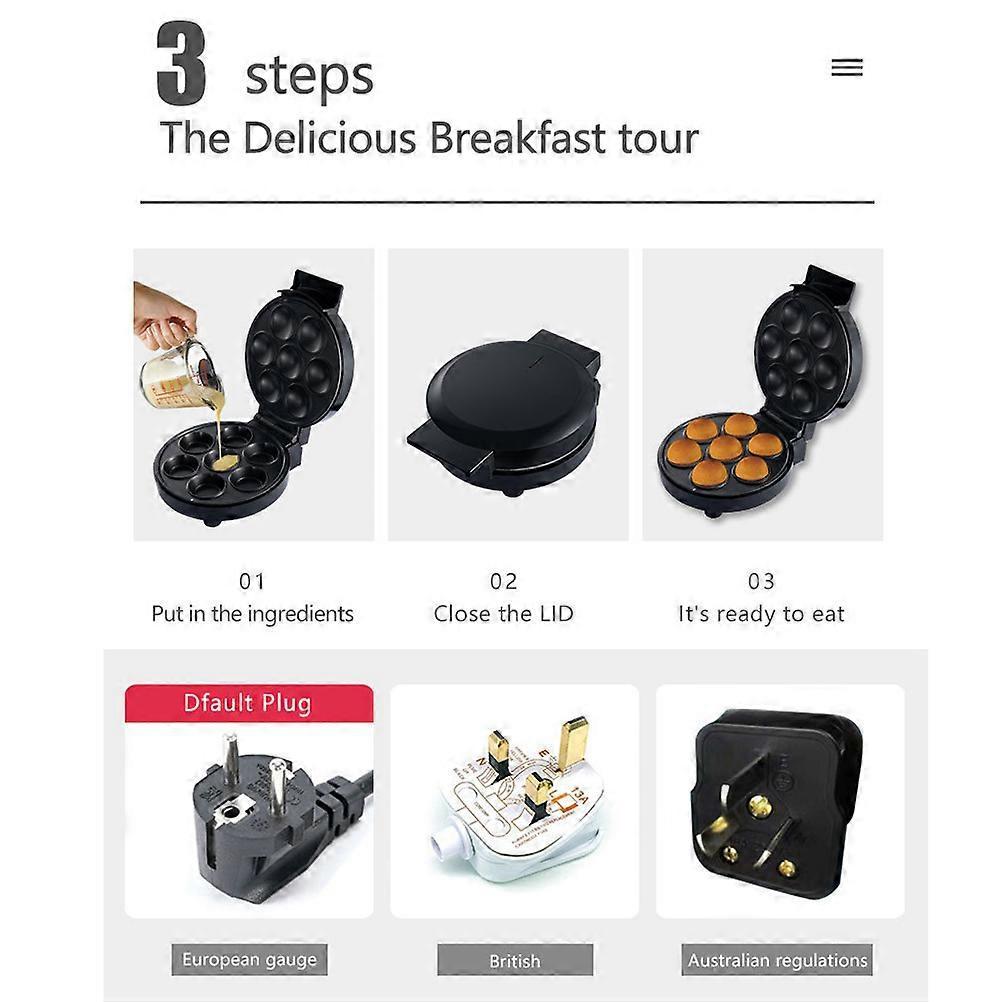 Mini Electric Waffle & Sandwich Maker - Cake Oven Breakfast Bread Waffle Machine