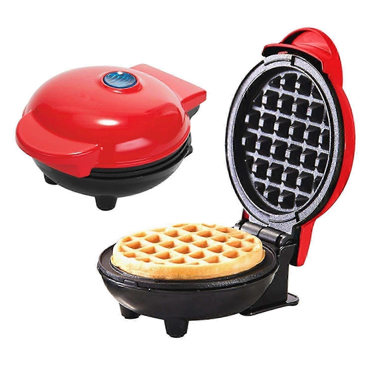 WXH Mini Waffle Maker - Electric Nonstick Round Waffle Grill Machine, Compact Design
