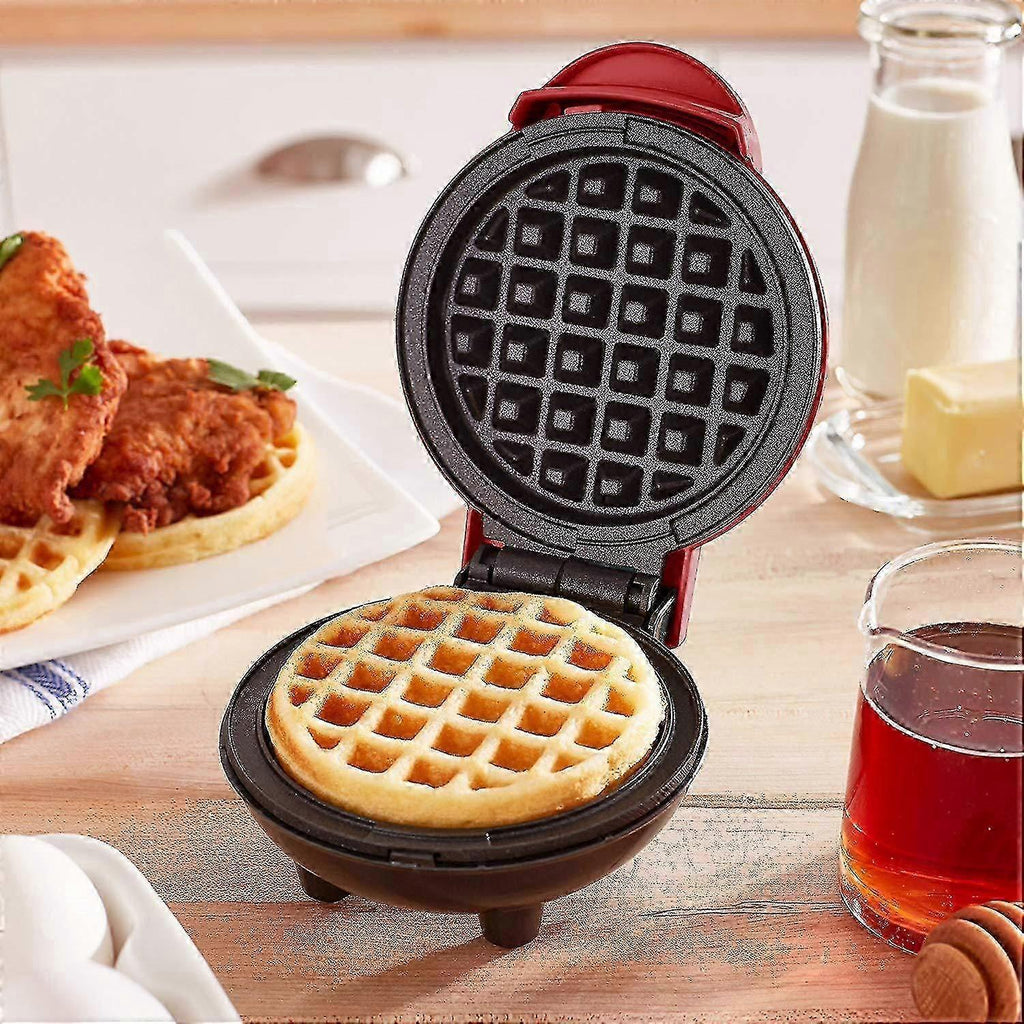 WXH Mini Waffle Maker - Electric Nonstick Round Waffle Grill Machine, Compact Design