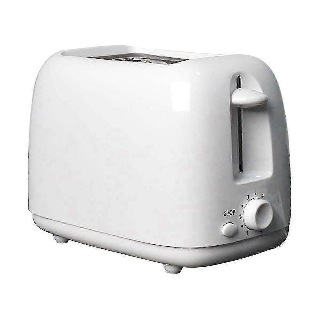 Stainless Steel 2-Slice White Toaster, Wide Slot, Adjustable Browning