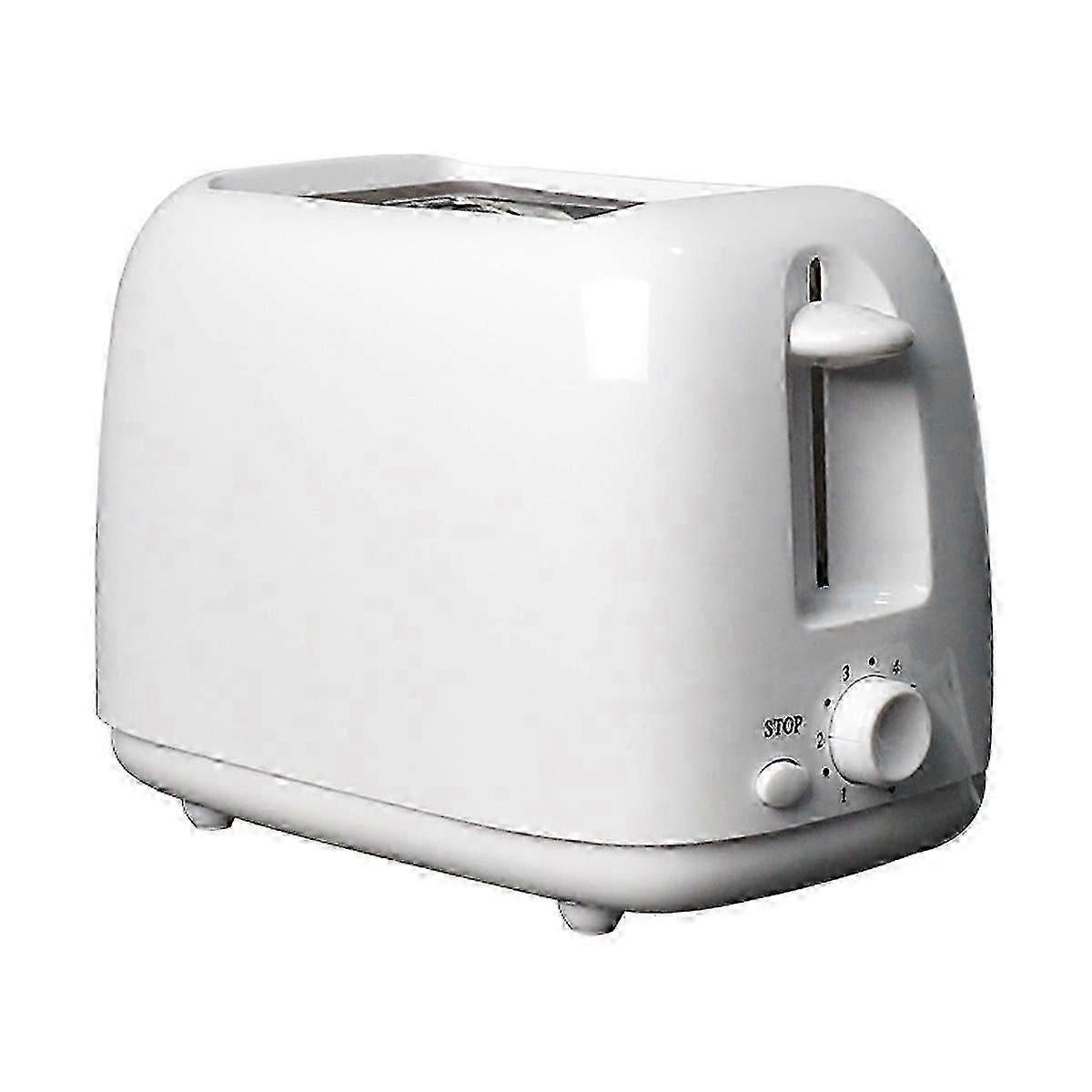 Stainless Steel 2-Slice White Toaster, Wide Slot, Adjustable Browning - Flavour Fushion Cooking Shop