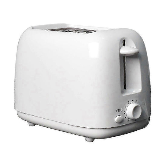 Stainless Steel 2-Slice White Toaster, Wide Slot, Adjustable Browning - Flavour Fushion Cooking Shop