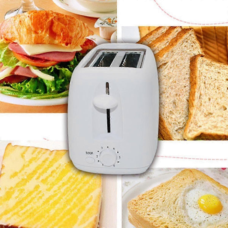 Stainless Steel 2-Slice White Toaster, Wide Slot, Adjustable Browning - Flavour Fushion Cooking Shop