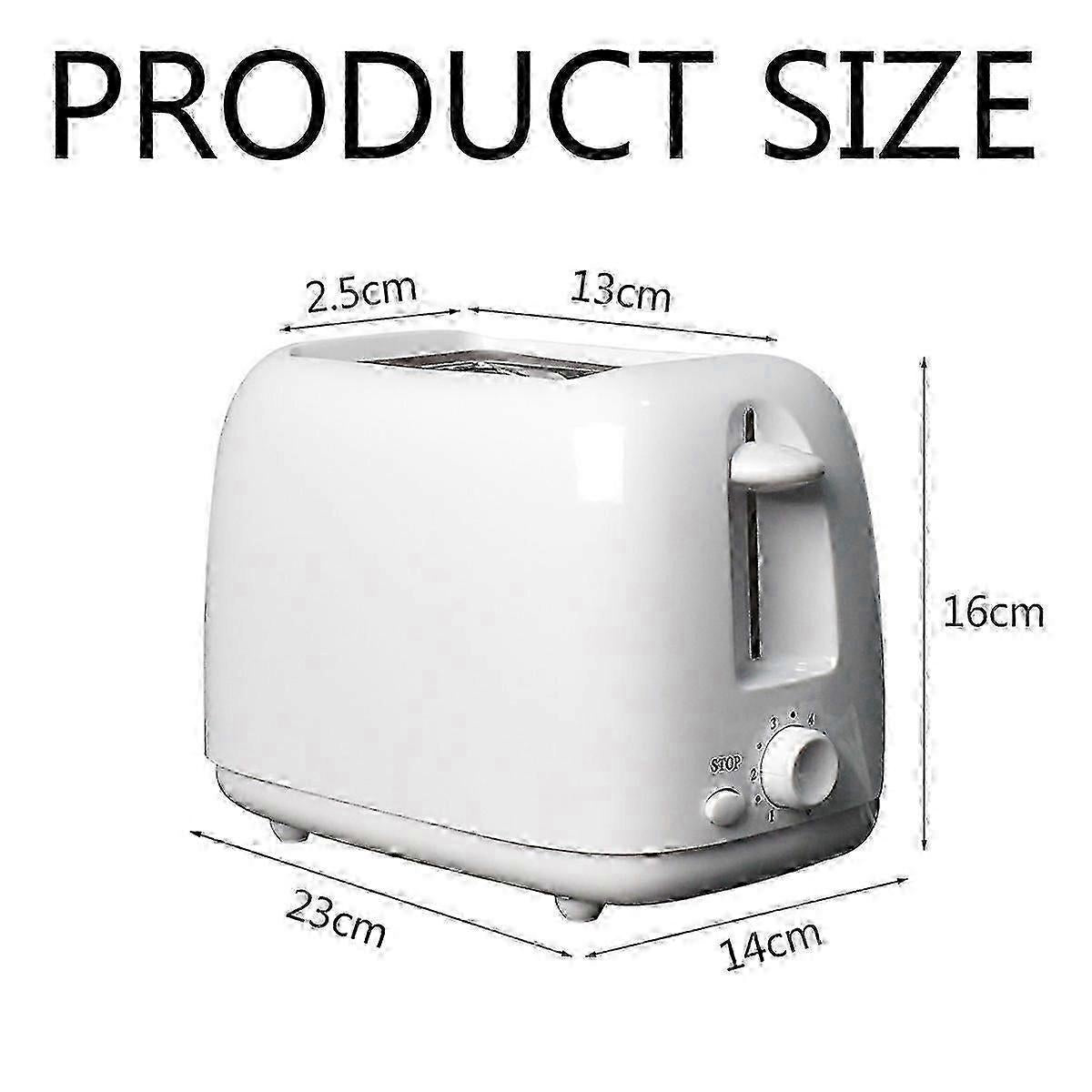 Stainless Steel 2-Slice White Toaster, Wide Slot, Adjustable Browning - Flavour Fushion Cooking Shop
