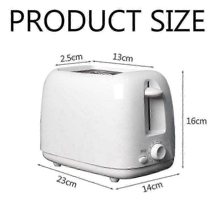 Stainless Steel 2-Slice White Toaster, Wide Slot, Adjustable Browning - Flavour Fushion Cooking Shop