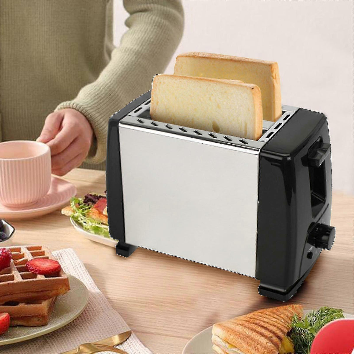 Compact 110V Toaster with Adjustable Settings for Kitchen - Flavour Fushion Cooking Shop