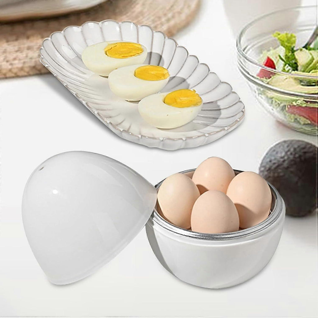 Microwave Egg Cooker, Quick 4-Egg Boiler for Hard or Soft Eggs