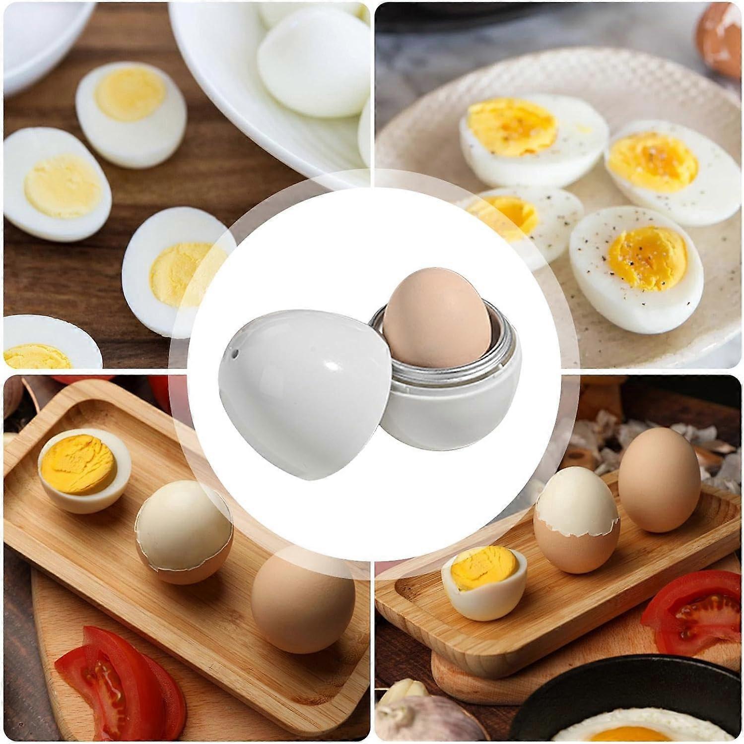 1/4 Egg Microwave Cooker with Lid, Quick Boiled Egg Maker