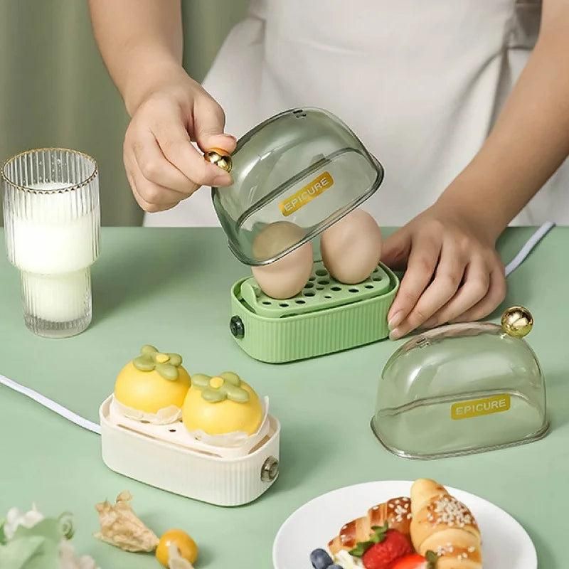 2-Egg Electric Egg Steamer, Compact Size for Home Use