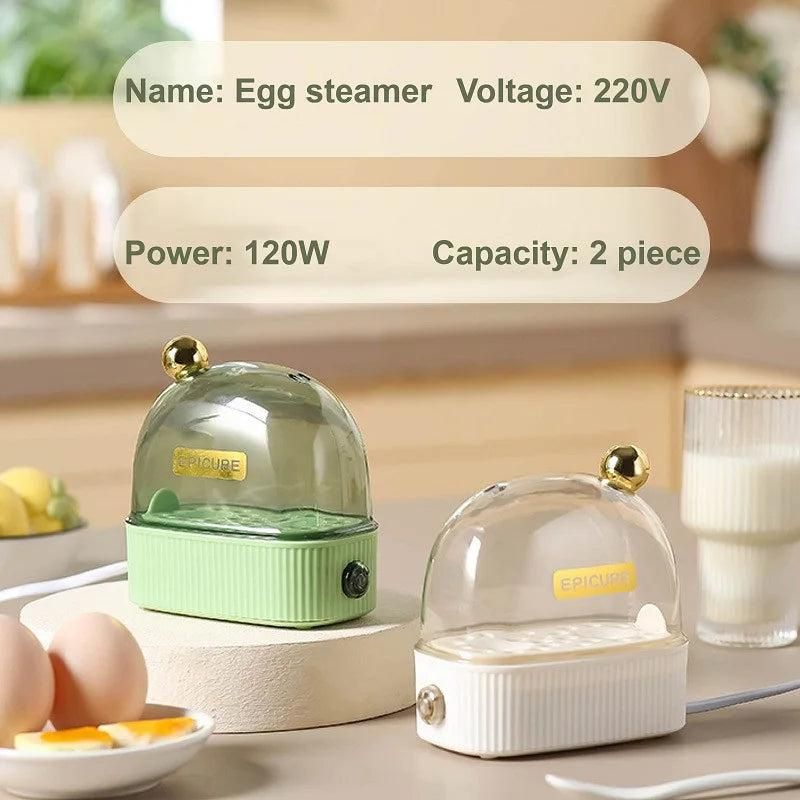 2-Egg Electric Egg Steamer, Compact Size for Home Use