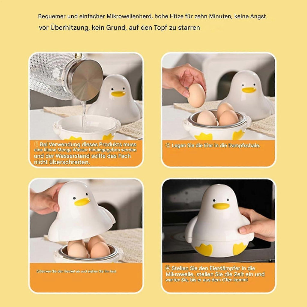 Duck Shape Microwave Egg Cooker, 4-Egg Capacity