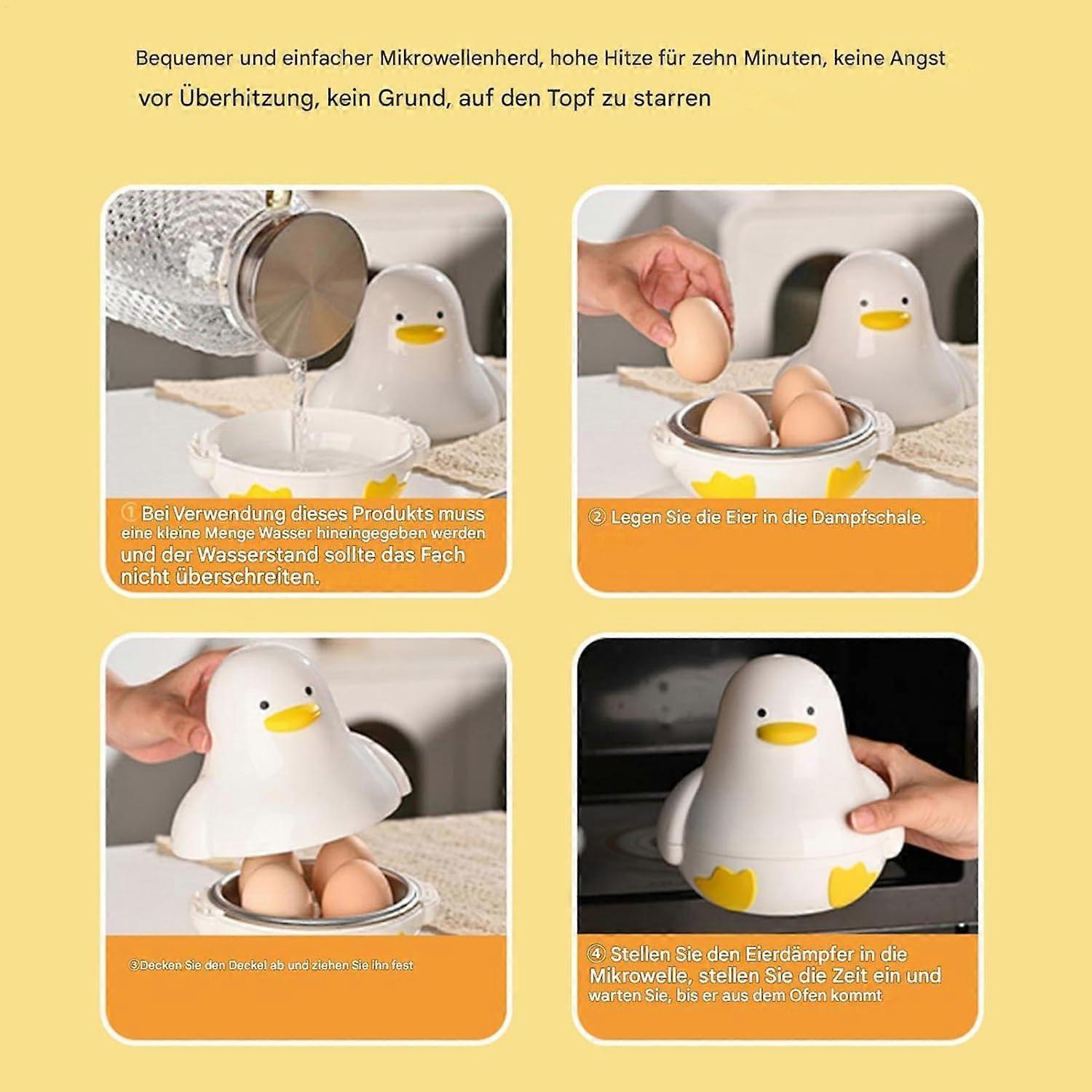 Duck Shape Microwave Egg Cooker, 4-Egg Capacity