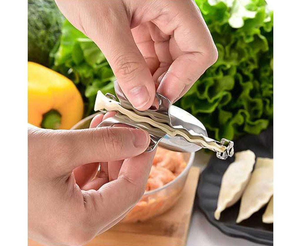 3Pcs Stainless Steel Dumpling Maker Slicer Stuffing Spoon Dough Presser Mould-L
