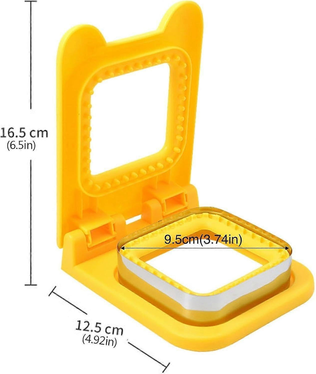 Sandwich Cutter and Sealer Yellow Crustless Bread Pancake Maker for Babies