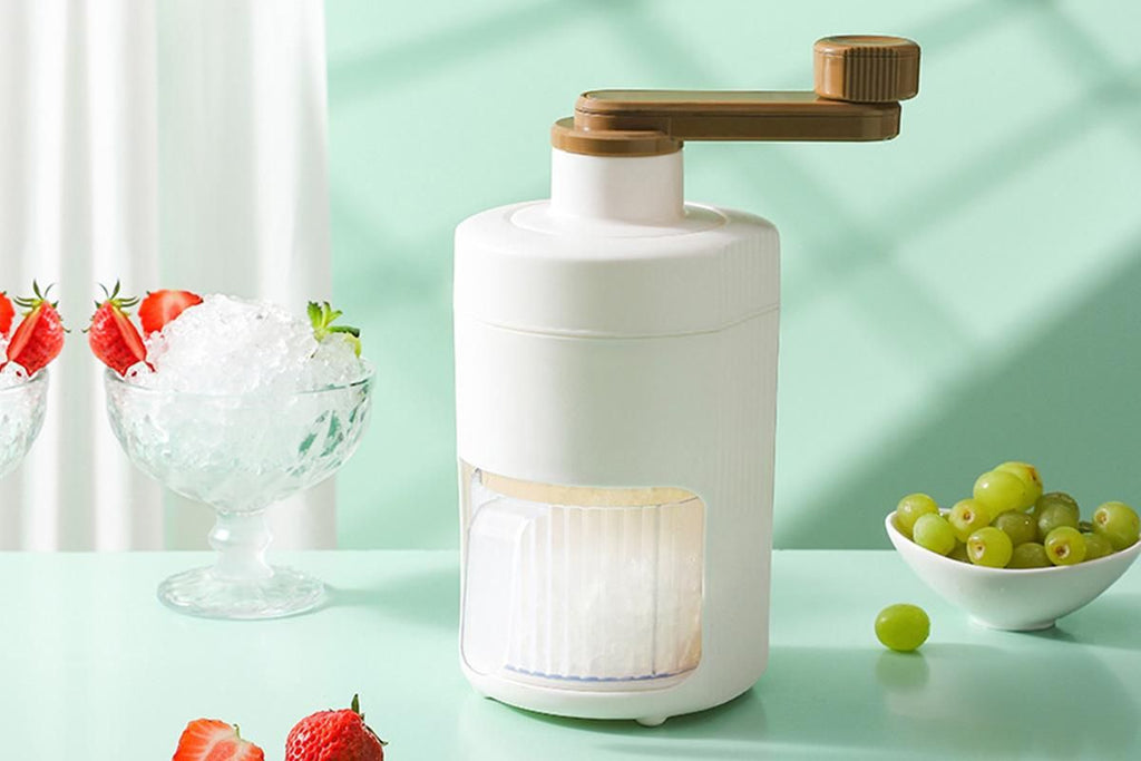 Manual Ice Crusher Shaver Portable Shaved Ice Machine Hand Snow Cone Maker