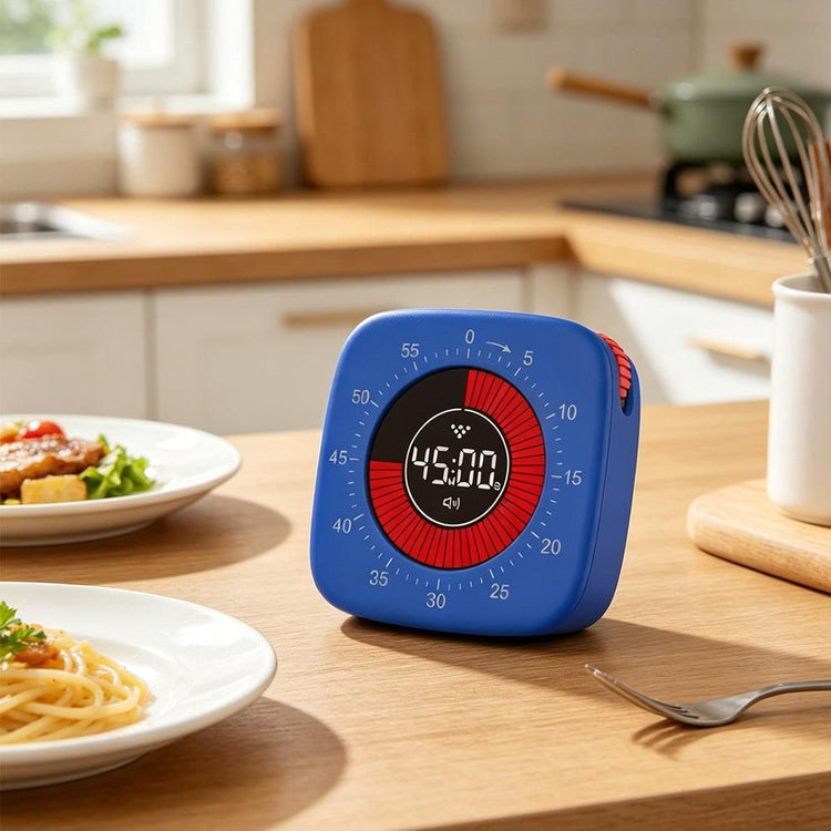 60-Min Digital Visual Timer Count-Up/Count-Down Timer for Study Work Cooking Daily Tasks - Flavour Fushion Cooking Shop
