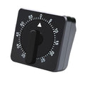 60-Minute Mechanical Kitchen Timer Visual Countdown Timer for Kitchen Cooking Study Black