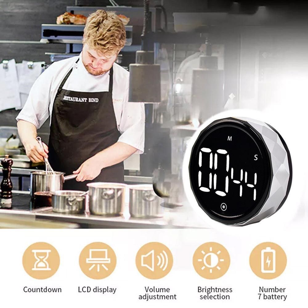 Digital Display Kitchen Timer Countdown Countup Cooking Alarm White