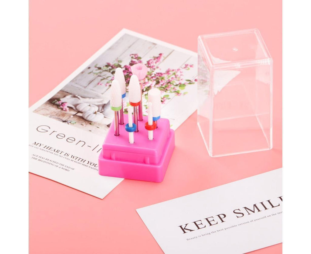 Ceramic Steel Alloy Grinding Dead Skin Removal Nail Art Drill Bit Brush Set-3#