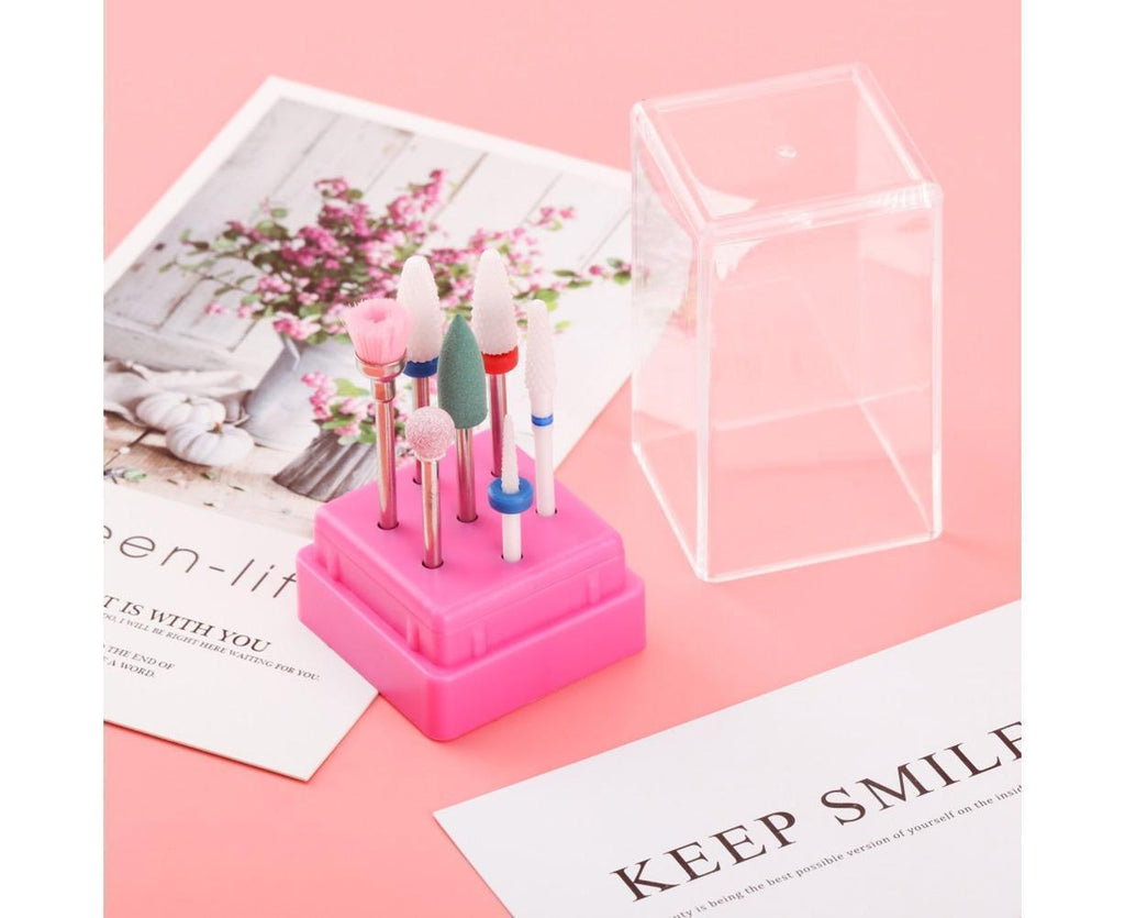 Ceramic Steel Alloy Grinding Dead Skin Removal Nail Art Drill Bit Brush Set-3#