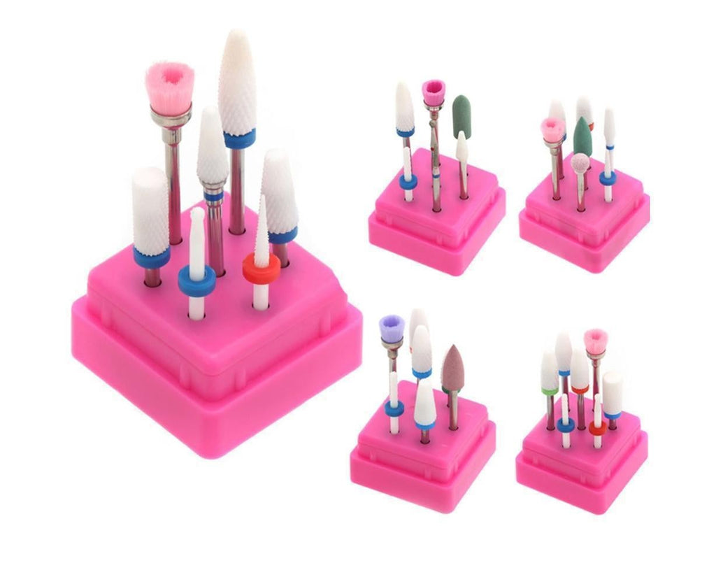 Ceramic Steel Alloy Grinding Dead Skin Removal Nail Art Drill Bit Brush Set-2#