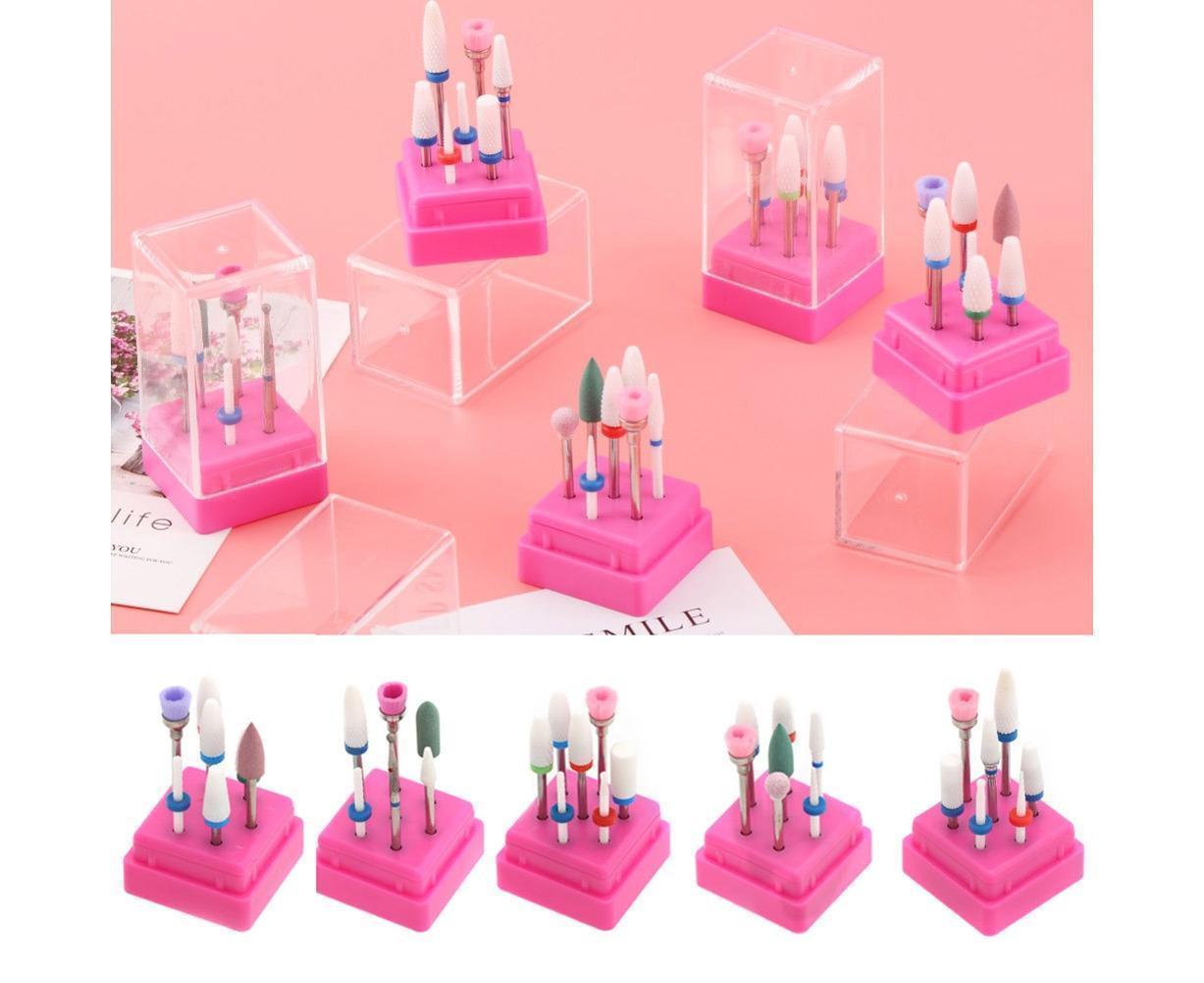 Ceramic Steel Alloy Grinding Dead Skin Removal Nail Art Drill Bit Brush Set-2#