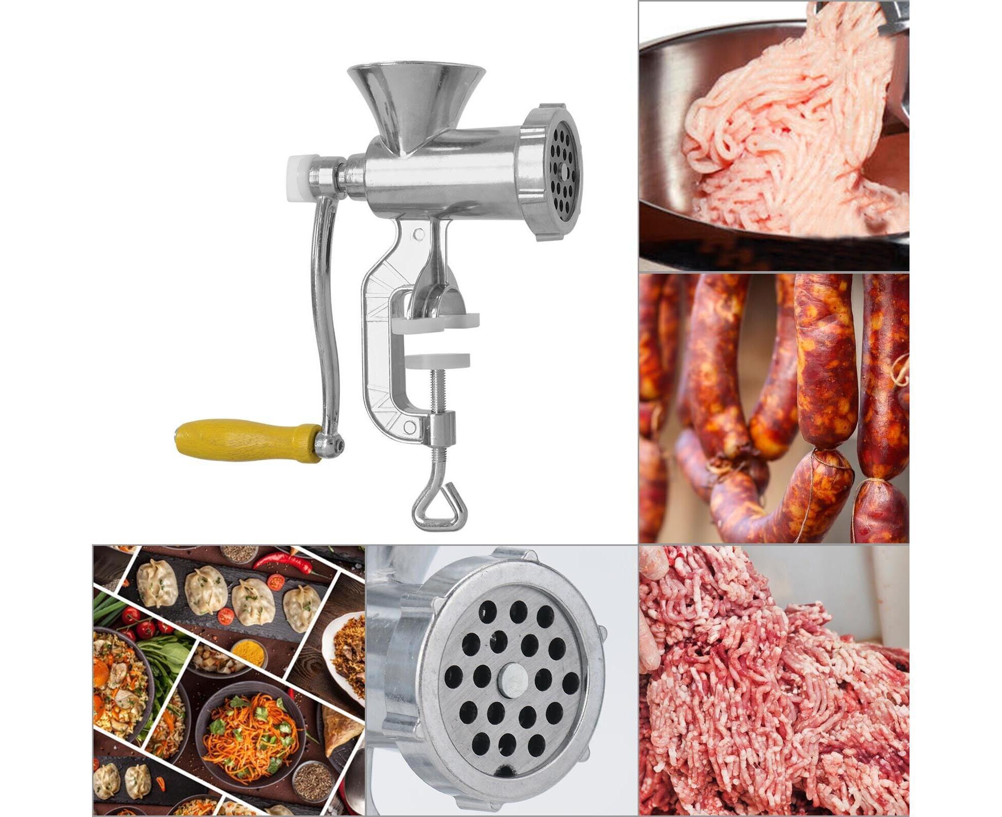 Hand Sausage Filler Maker Manual Kitchen Meat Grinder Mincer Stuffer Table
