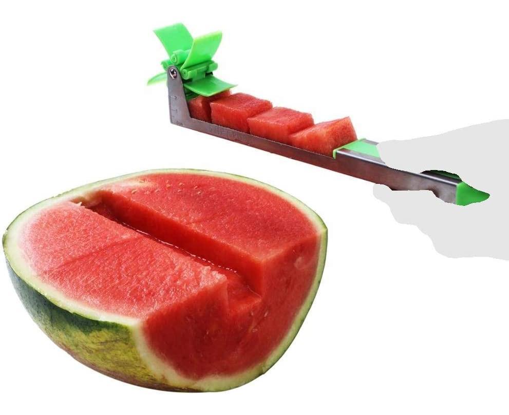 Watermelon Windmill Cutter - Stainless Steel Slicer - Green