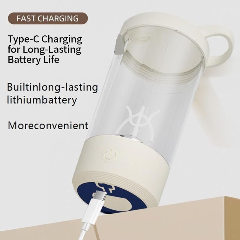Electric Blender Cup: One-touch automatic blending, food-grade materials, rechargeable and portable, Type-C charging, IPX4 water-resistant, large-capacity electric blender cup