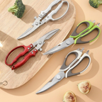 2-Pack Kitchen Scissors Set, Heavy-Duty Chicken Bone Shears & Detachable - Red
