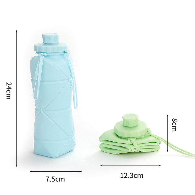 800ml Large-Capacity Food-Grade Silicone Collapsible Water Cup, Portable Outdoor High-Temperature Resistant Water Bottle, Travel & Camping Compressible Water Bottle, Travel Water Cup - Yellow