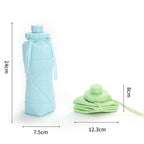 800ml Large-Capacity Food-Grade Silicone Folding Water Cup, Portable Outdoor High-Temperature Resistant Water Bottle, Travel and Camping Compressible Water Bottle, Travel Water Cup - Gray