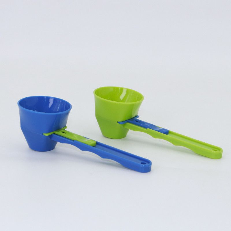 Leak-proof coffee scoop,Sliding coffee funnel,Coffee scoop with measurements,Coffee bar tool,1pc,blue