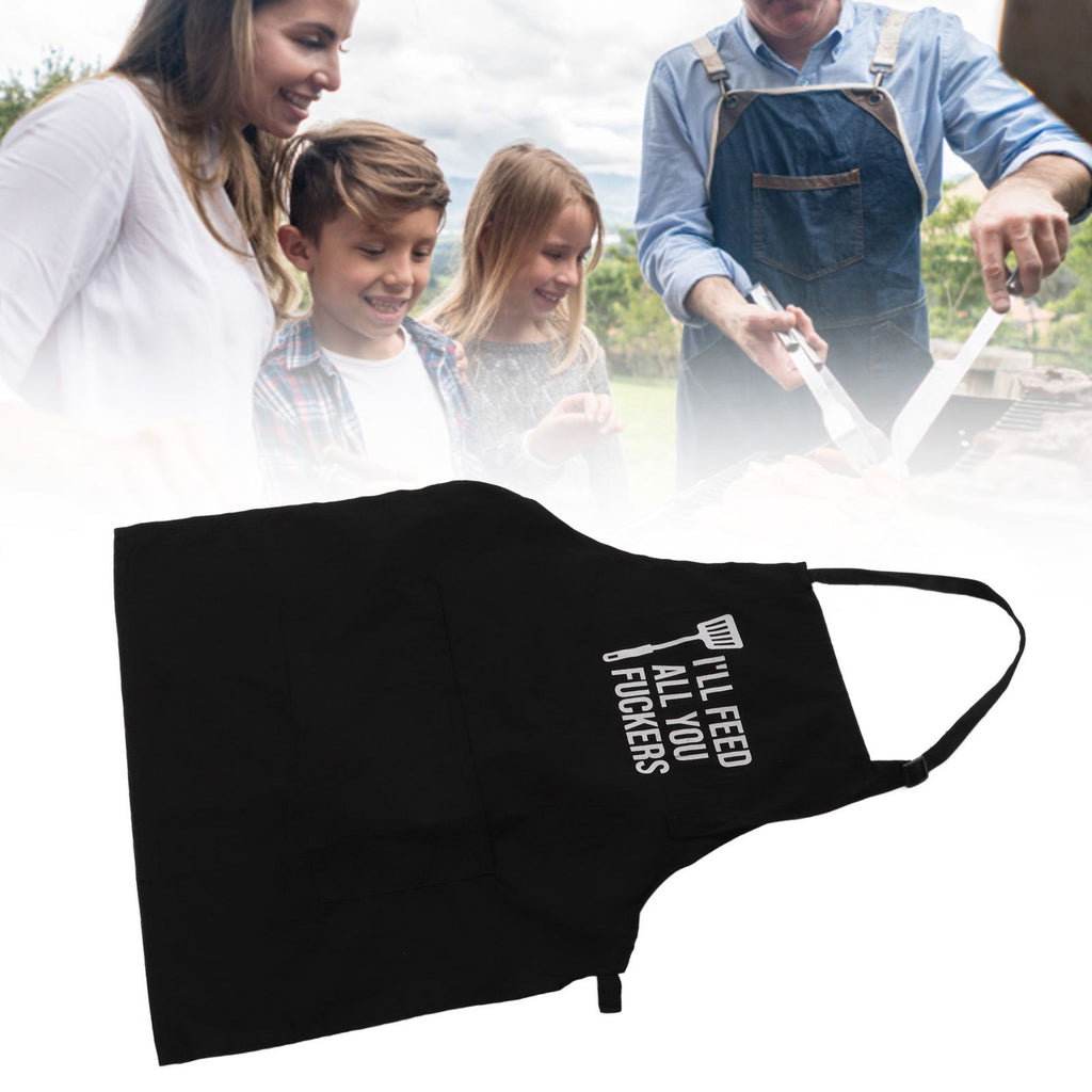 Men Funny Apron Chef Bib Apron with 3 Pockets Adjustable Neck Strap for Kitchen Cooking BBQ Baking Husband Dad Gifts