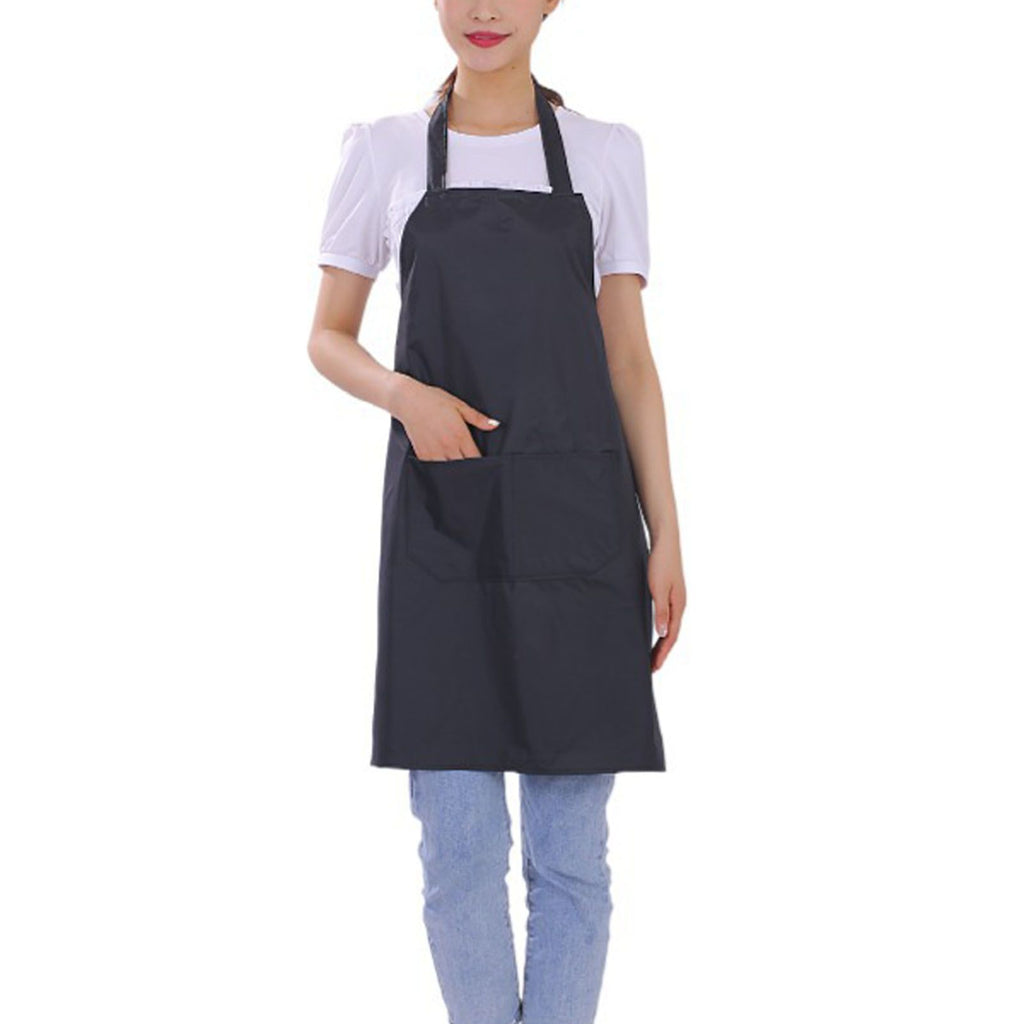 6pcs Waterproof Apron Lightweight Black Apron with Two Pockets for Mens Women for Housework Cooking