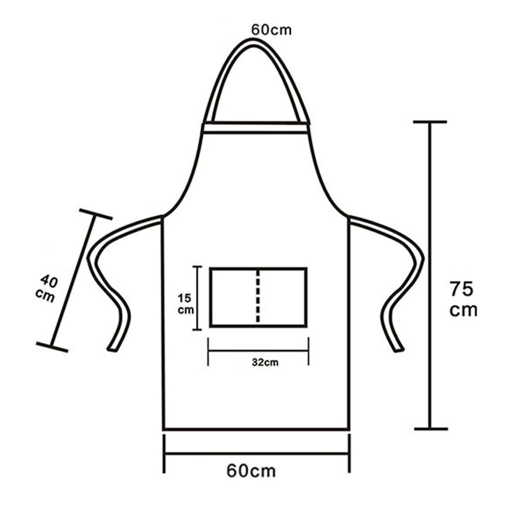 6pcs Waterproof Apron Lightweight Black Apron with Two Pockets for Mens Women for Housework Cooking