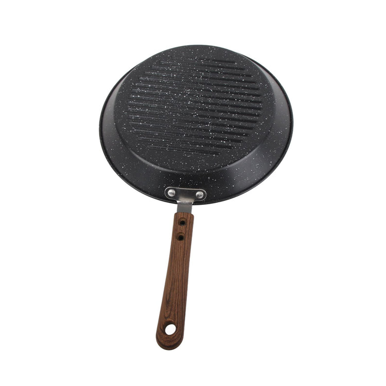 Round Grill Pan Universal Non Stick Multifunctional Flat Bottom Frying Pan for Breakfast - Flavour Fushion Cooking Shop