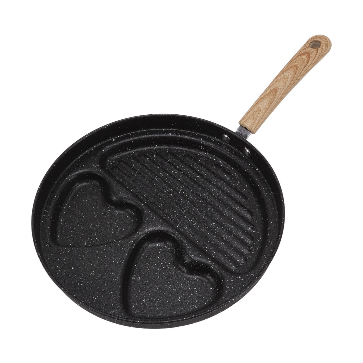 Egg Steak Divided Frying Pan 3 in 1 Multifunctional Prevent Stick Egg Beef Steak Cooker Pan for Home - Flavour Fushion Cooking Shop